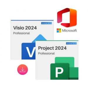 Visio 2024 Pro + Project 2024 Pro - Livraison Rapide par mail - T&eacute;l&eacute;chargement