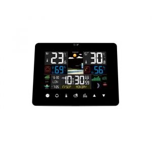 Horloge météo Fanju réveil numérique Station météo à capteur extérieur sans fil de bureau murale pour la maison