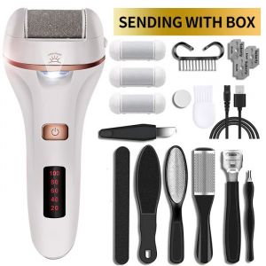 R&acirc;pe &eacute;lectrique pour les piedsR&acirc;pe &eacute;lectrique pro rechargeable avec 3 t&ecirc;tes rotatives pour pieds