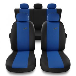 Housses de siège adaptées pour Peugeot 205 206 207 208 (1983-2019) - housse siege voiture universelles - X.R-BL