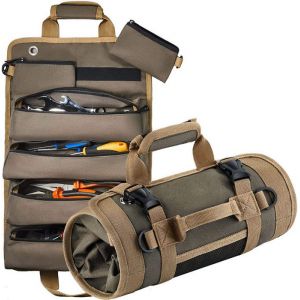 Sac à Outil Imperméable Trousse Sacoche Enroulable Porte Outils 900D Oxford Portable Rangement pour Bricoleur Garage Voiture Moto