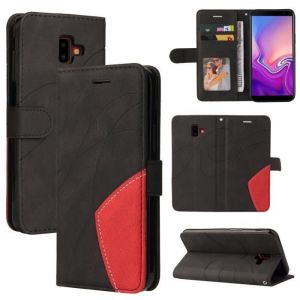 Etui Samsung Galaxy J6 Plus -J6+ 2018 Portefeuille Pochette Housse Samsung Galaxy J6 Plus -J6+ 2018 Protection Housse Noir