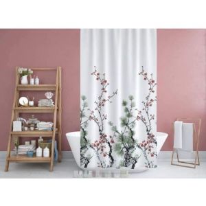 Rideau de Douche Tissu Original Polyester Haute Qualit&eacute; Joli Design Branch&eacute; et Moderne Imperm&eacute;able Anti-Moisissure Lavable en [218]