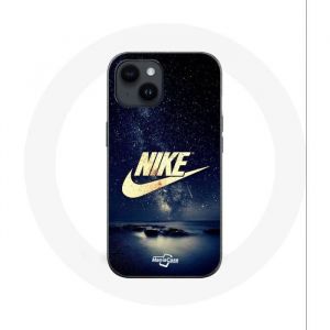 Coque - Nike - Iphone 14 Plus - Logo Doré - Nuit Étoilée - Souple