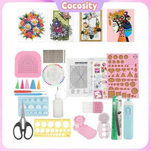 Cocosity Ensemble doutils Quilling  Kit de Quilling 24 Pi&egrave;ces Bandes de Papier Ensemble Doutils de outillage consommable