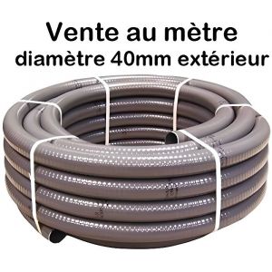 Tuyau PVC Pression Souple &agrave; coller &Oslash; 40mm diam&egrave;tre/Bassins et Piscines / Vente au m&egrave;tre