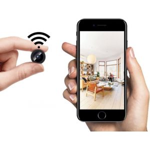 Camera Espion WiFi 1080P Mini Cam&eacute;ra de Surveillance Interieur/ext&eacute;rieur sans Fil avec Enregistrement Micro Cach&eacute;e Camera Espion