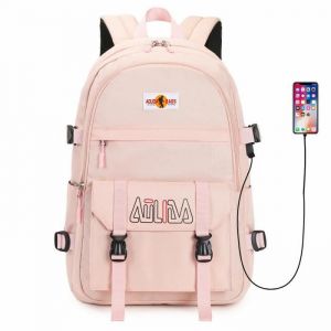 Sac a Dos Scolaire Grand Sac Ecole Garcon Ado Fille Cadeau collège backpack du quotidien Homme mg79-Rose