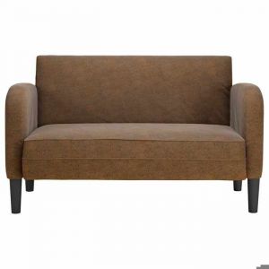 RemiseCanap&eacute; - CLIC-CLAC - causeuse marron 110 cm similicuir JILIMAISON2025 55427159