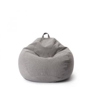 Lumaland Pouf Poire Comfort Line L - Fauteil Poire Int&eacute;rieur - Housse Lavable 185 L - 80 x 90 x 50 cm Gris clair