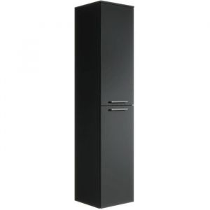 Armoire de rangement Saturnus - Noir - Hauteur 130 cm - Meuble de rangement haut placard armoire colonne