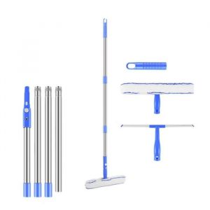 En 1 Kit Raclette Vitre Professionnel Lave Vitre Telescopique Balai Raclette SolRaclette de Fen&ecirc;tre Professionnelle