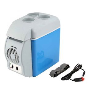 Glacière Électrique Portable 7.5L 12V Refroidit + Réchauffe Mini réfrigérateur pour Voiture Camping avec Câble Prise Allume-cigare