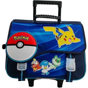 Cartable à roulettes 41cm pokemon primaire