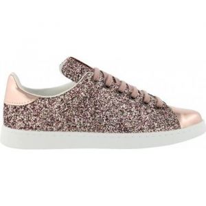 Baskets Femme - VICTORIA - Deportivo Basket Glitter - Rose - Paillettes - Confortable