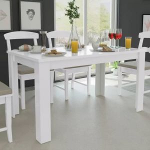 Table de salle &agrave; d&icirc;ner cuisine scandinave Table de salle &agrave; manger140 x 80 x 75 cm blanc