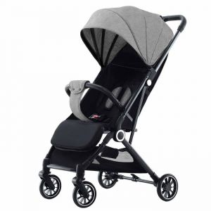 Poussette Canne adapt&eacute;e aux enfants de 0 &agrave; 4 ans assise spacieuse (38 x 78 cm) suspension amortissante - grise