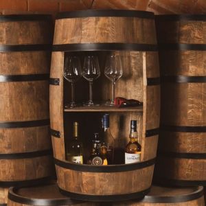 Casier à Vin - Creative Cooper - Tonneau en Bois - 80cm - 40 Bouteilles - Wengé