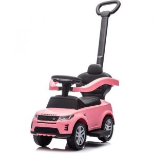 Porteur enfant 2-en-1 Land Rover Discovery - Voiture &agrave; pousser rose canne parentale amovible 12-36 mois