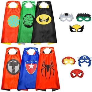 Cape super heros adulte Deguisement Super Hero Cadeaux Garcon 5-10 Ans Jouet Garcon Costume Spiderman Enfant Anniversaire Cadea