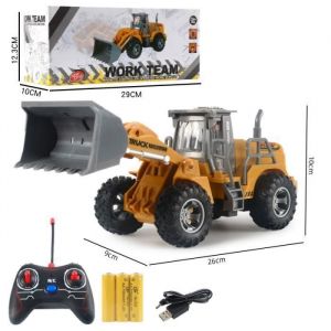 Pelleteuse télécommandée camion jouet pour garcon 3 4 5 6 ans Tracteur de construction télécommande excavatrice