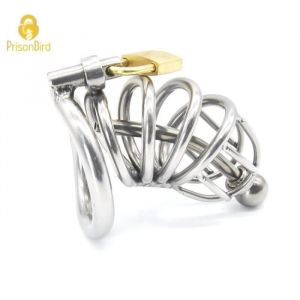 Prison Bird nouveau dispositif de chastet&eacute; m&acirc;le de haute qualit&eacute; serrure &agrave; oiseaux en acier inoxydable Cage &agrave;  - about 50mm -AX10903