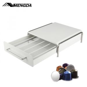 Porte Capsules Dolce Gusto - MENGDA - Rangement 36 Capsules - Tiroir Coulissant - M&eacute;tal