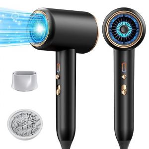 Sèche-Cheveux Ionique avec Diffuseur & Buse Concentratrice  Moteur Turbo Ultra-Silencieux de 2400W