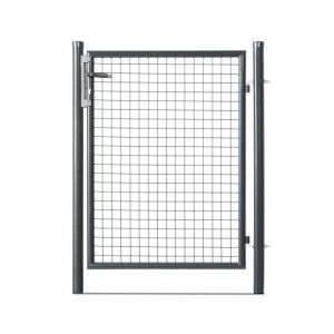 Portillon grillagé en acier galvanisé maille 50 x 50 passage L 1m x H1m50 Gris anthracite