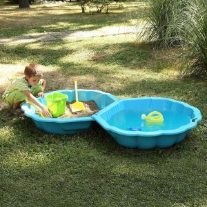 Bac &agrave; sable coquille double  bleu