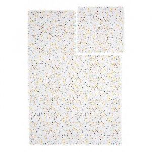 Tapis d éveil et jeux Enfant Puzzle Terrazzo Orange - 120 x 180 cm - Géant - Mousse EVA sûre et durable - Kidolo