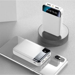 blanc 30001 heure-50000 mAh-Mini batterie externe portable 50000mAh affichage numérique charge rapide char