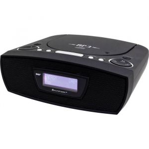 Radio-réveil Soundmaster URD480SW - Lecteur CD/MP3 - Radio numérique DAB/DAB+/FM - Casque - Noir