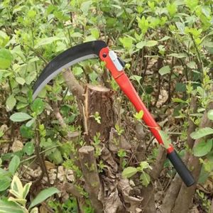 Faucille agricole pliante à long manche GOTOTOP - Coupe de blé tondeuse à gazon et désherbage