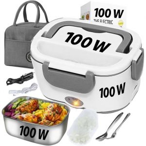Gamelle Chauffante Lunch Box Chauffante &Eacute;lectrique Chauffe Plat Boite Repas 12V24V220V 100 W Etanche R&eacute;chauffe Plat Bureau[Z58]