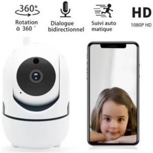 Babyphone vid&eacute;o Wi-Fi cam&eacute;ra Cam&eacute;ra Moniteur B&eacute;b&eacute; sans Fil vid&eacute;o HD avec d&eacute;tecteur de mouvement automatique &agrave; vision de nuit