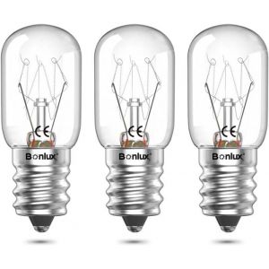Lot de 3 Ampoule Four 25W 300 Degré Petite Ampoule Lampe Cristal de Sel Himalaya Ampoule Petit Culot à vis E14 Dimmable 220-240V