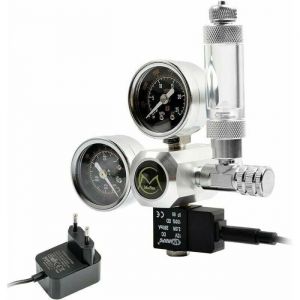 Régulateur de CO2 dAquarium avec Adaptateur 12V Réducteur de Pression pour Aquarium Manomètre Double inclut Compteur De