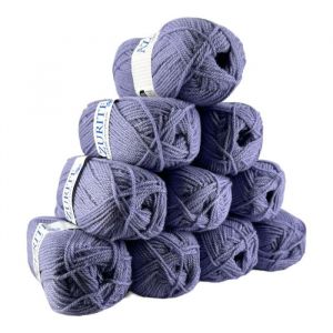 Pelotes de laine - Distrifil - Azurite 0706 - 100% Acrylique - Violet - Lot de 10 pelotes