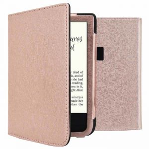 &Eacute;tui de liseuse portefeuille en cuir v&eacute;gan Pocketbook Touch Lux 5 / HD 3 / Basic Lux 4 / Vivlio Lux 5 Rose Dor&eacute;e imoshion