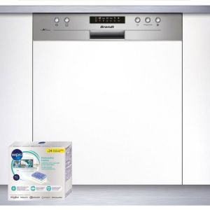 BRANDT LAVE-VAISSELLE Intégrable encastrable bandeau inox 47dB 12 couverts 60cm Départ Différé