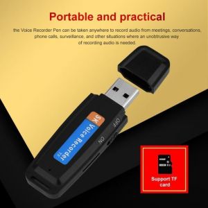 AIZHIYUAN Enregisteur Vocal de Num&eacute;rique Enregistreur en Forme de Cl&eacute; USB 2.0 Cl&eacute; USB Dictaphone Num&eacute;rique Audio Vocale Portable