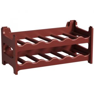Casier à bouteilles modulable ARTECSIS 12 Bouteilles – Cave à vin en plastique 60x28x28 cm (LxlxH) Marron - Range bouteille