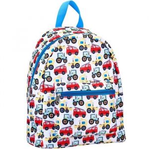 Sac à dos cartable Véhicules Tracteurs Pompier - BARBACADO - Bleu - Enfant - Dos - Primaire
