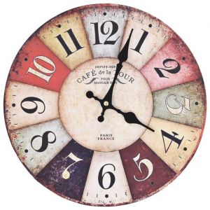 SALE 2025Horloge Salon décor - Horloge murale vintage Colorée 30 cm chill652552