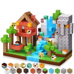 150 pi&egrave;ces Construction Magnetique Enfant Magnetic Blocks 3+ Jeux Aimants Bloc de Cube Magn&eacute;tique de pour Gar&ccedil;on et Fille