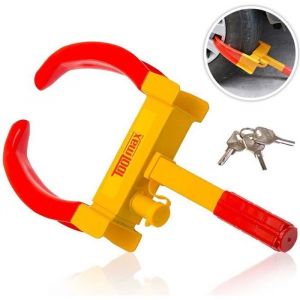 COSTWAY Sabot Antivol Bloque pour Roue Verrou de sécurité de roue de voiture et camoin 7 à 11Pneus