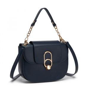 Miss Lulu Femmes Top Poign&eacute;e Sac En Cuir Pu Sac &agrave; Bandouli&egrave;re Sac &Eacute;l&eacute;gant Sac &Agrave; Main Bourse Petite Classique Dames Saddle Bag