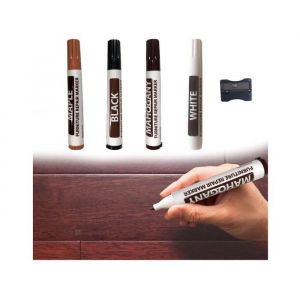 5 Pc Feutre Retouche BoisKit Reparation Parquet Accessoire Cire R&eacute;paration BoisR&eacute;paration pour les Rayures du BoisStylo