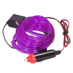 CEN Bande LED 5m / 16.4ft Auto LED Bande Allume-Cigare Drive Lumineux Ambiant Voiture Intérieur Lumière DC 12V (Violet)